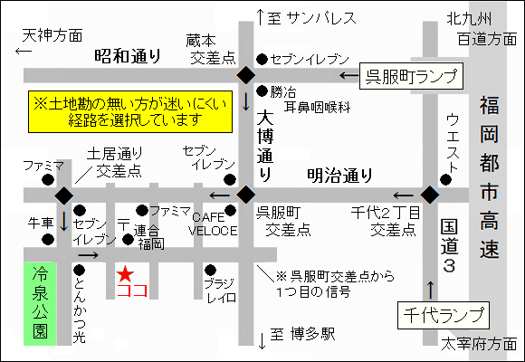 福岡都市高速基準の地図